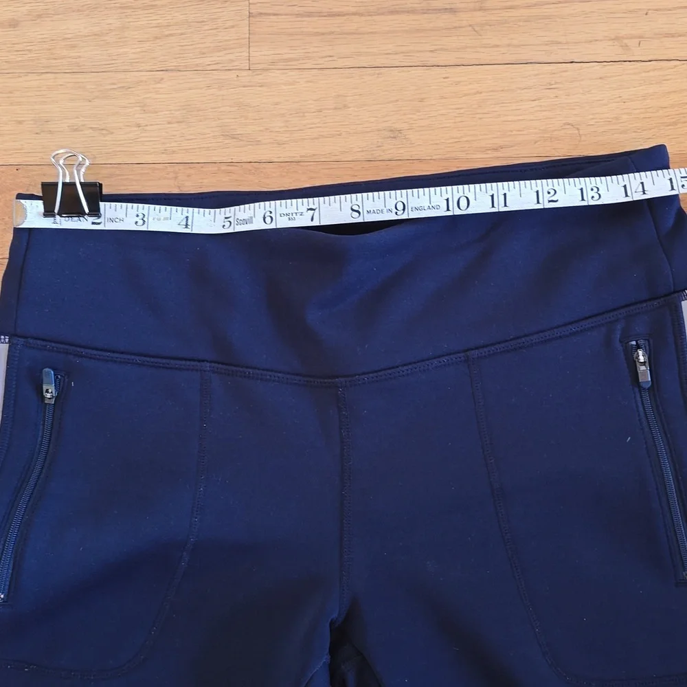 Athleta Navy Street To Summit Fleece Lined Leggings- M - Picture 2 of 9